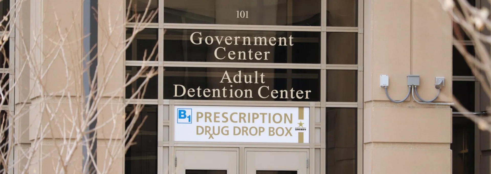 Entrance of Olmsted County Adult Detention Center 