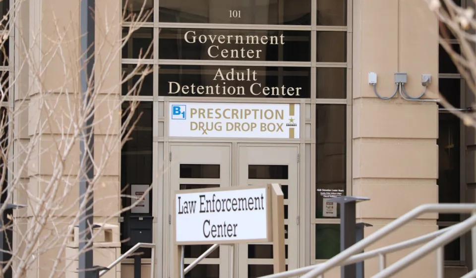 Entrance of Olmsted County Adult Detention Center