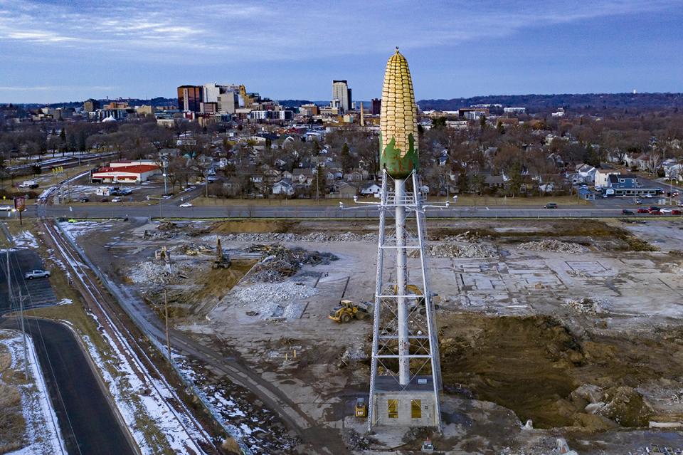 corn water tower at graham park