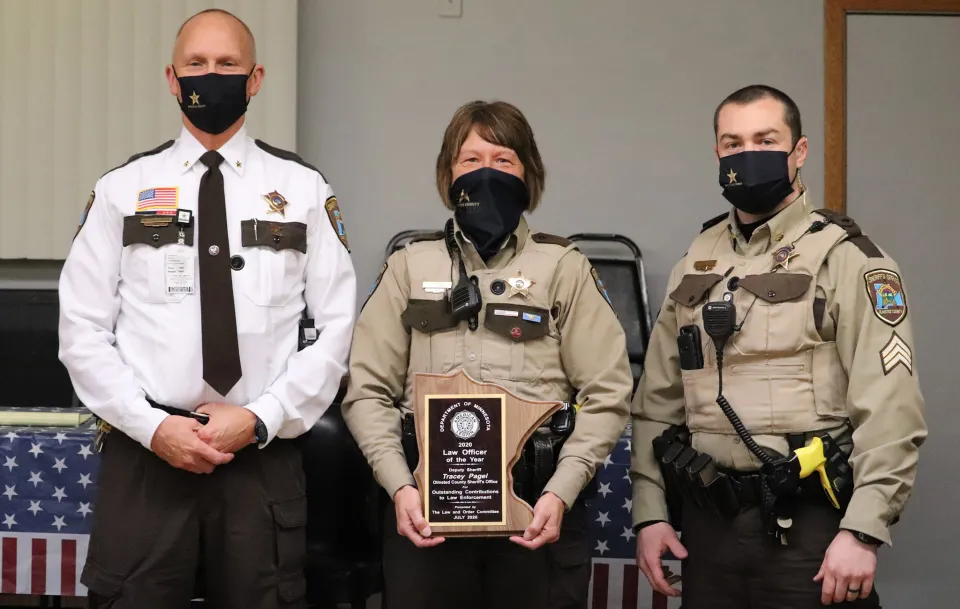 Sheriff Torgerson, Deputy Pagel and Sergeant Chambers