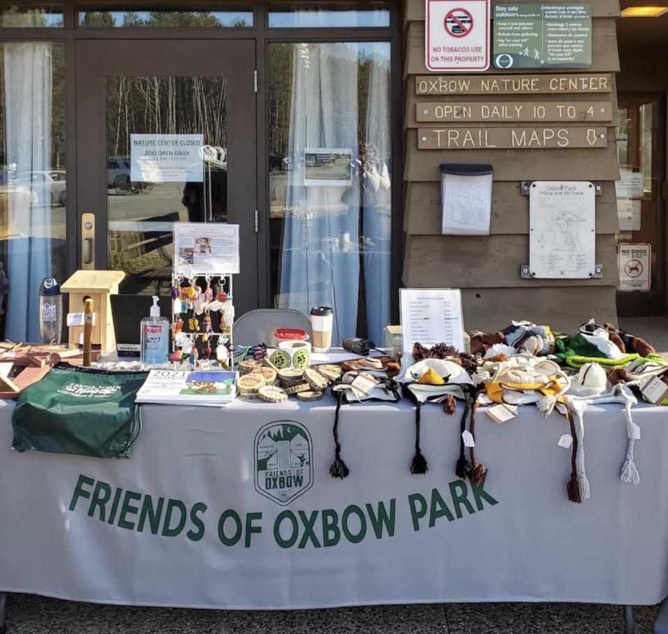 Friends of Oxbow Merchandise on a table display