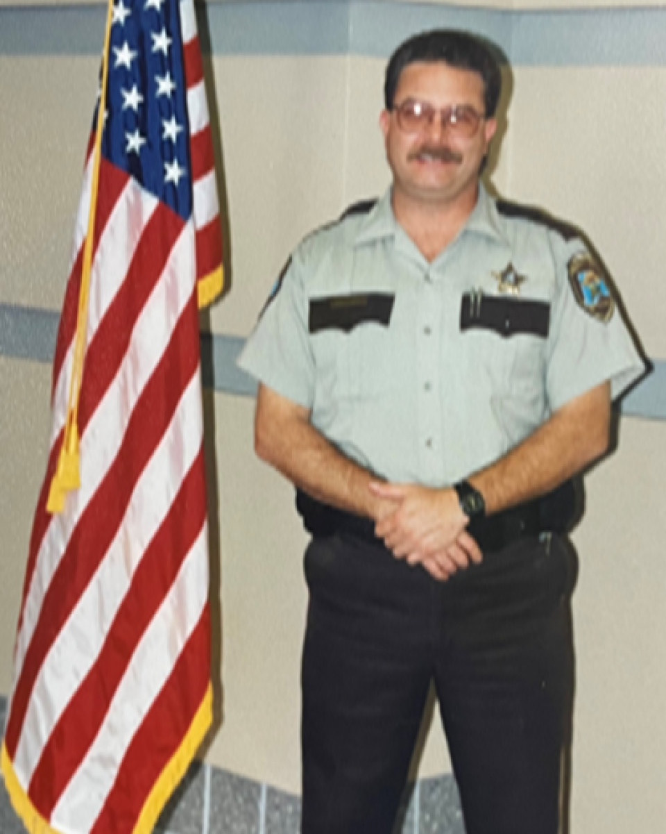 Photo of Detention Deputy Doug Marcotte Early in his Career