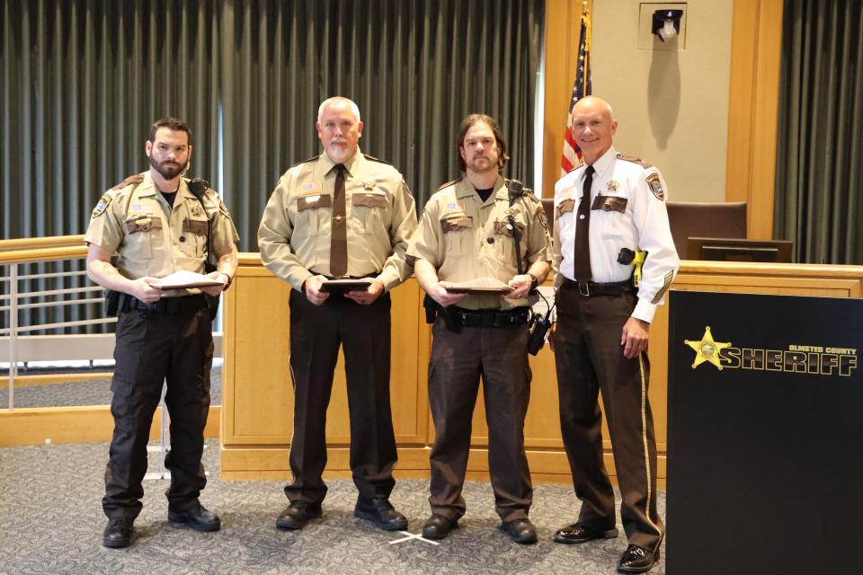 Sheriff Torgerson presents Life Saving Awards to three detention deputies