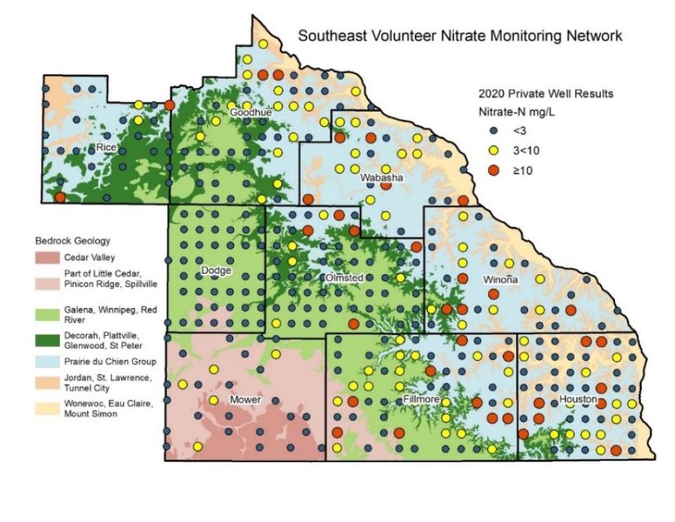 Volunteer Nitrate Monitoring Map