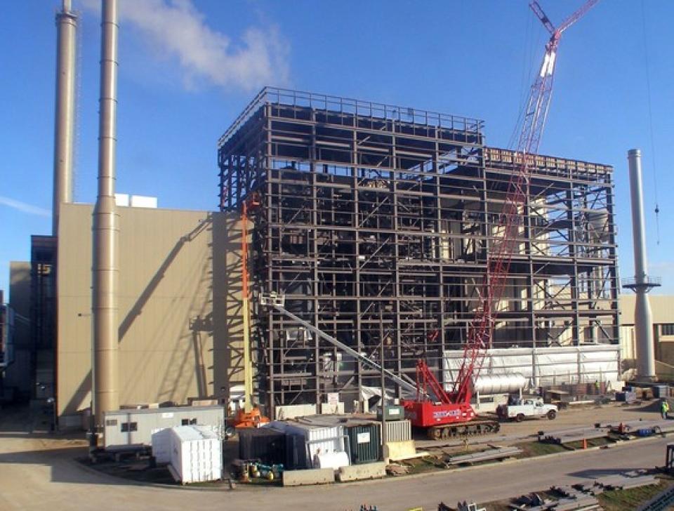 Unit 3 construction at Olmsted Waste-to-Energy Facility
