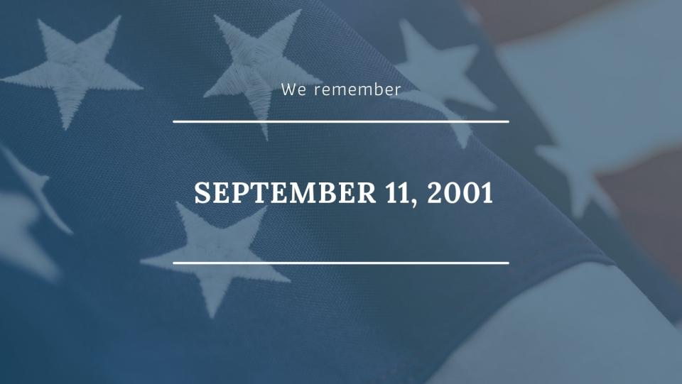 We remember, September 11, 2001