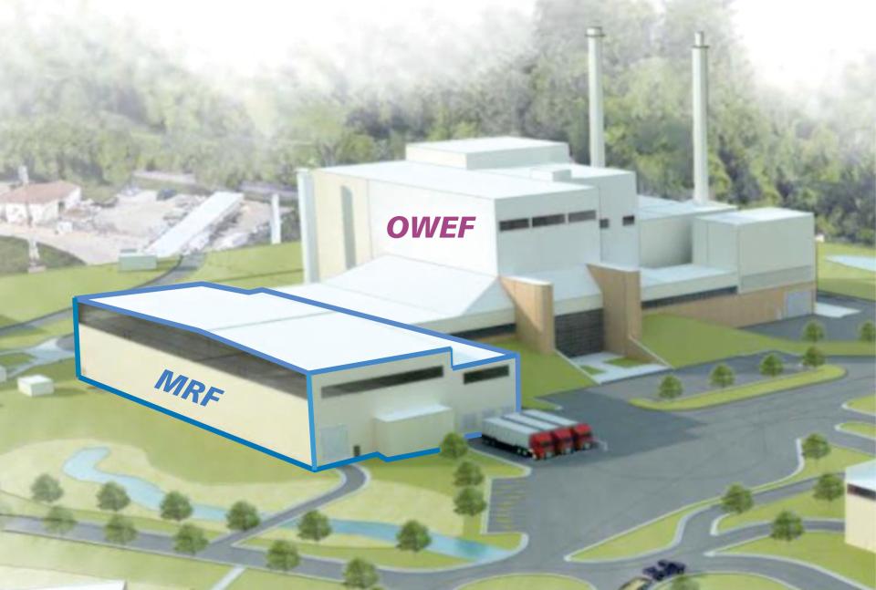 A rendering of the proposed materials recovery facility