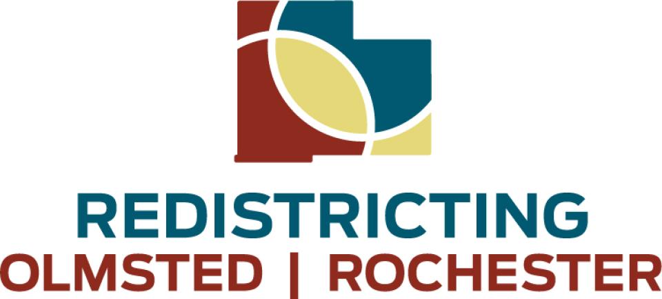 Combined redistricting logo for Olmsted County and City of Rochester