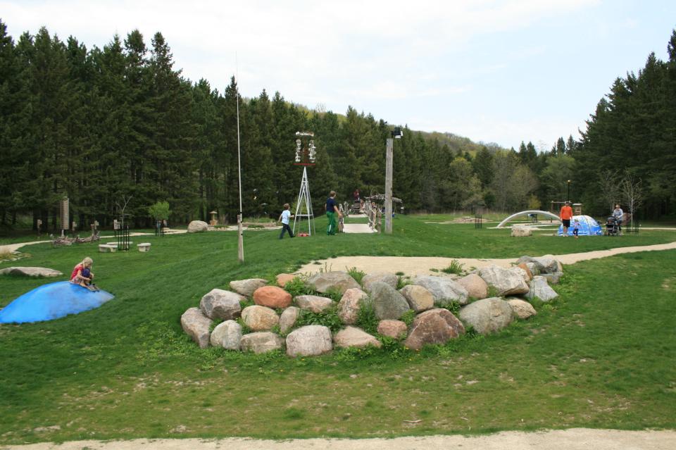 Playscape from west at Oxbow Park