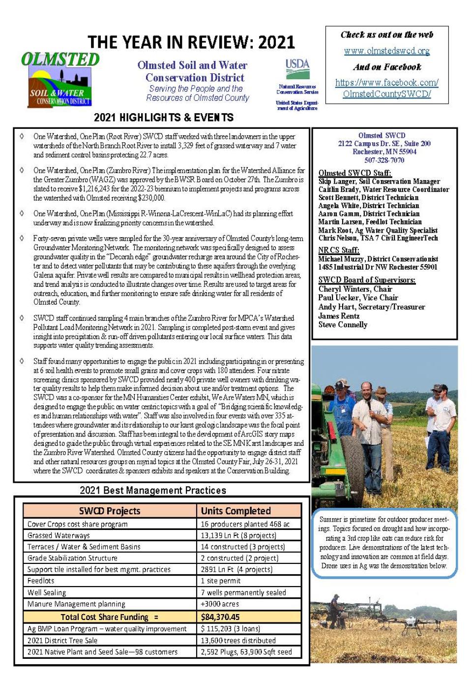 Olmsted SWCD Year in Review 2021 (Page 1)