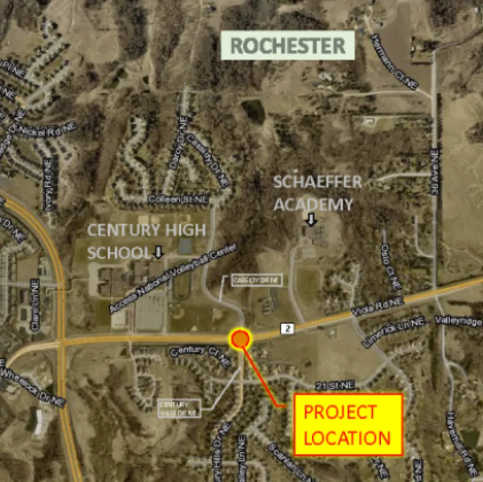 Virtual Open House: Viola Road NE (County State Aid Highway 2) & Cassidy Drive NE Intersection Improvement Project