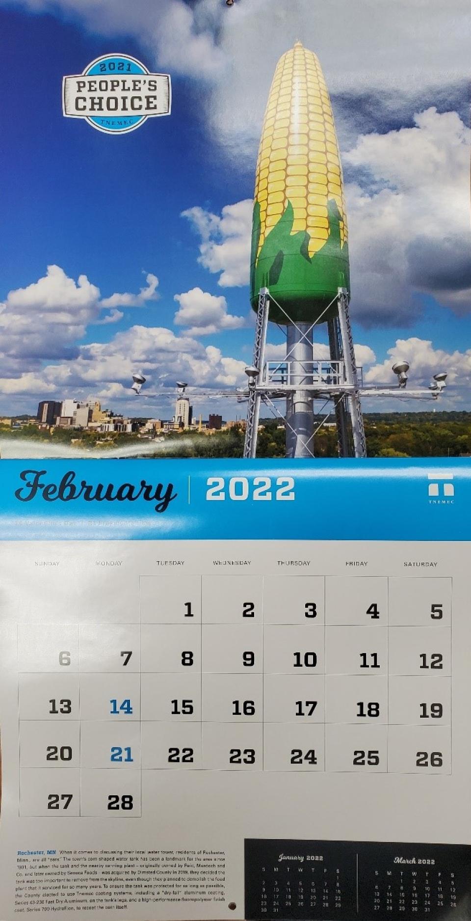 Tnemec Company, 2022 water tank calendar