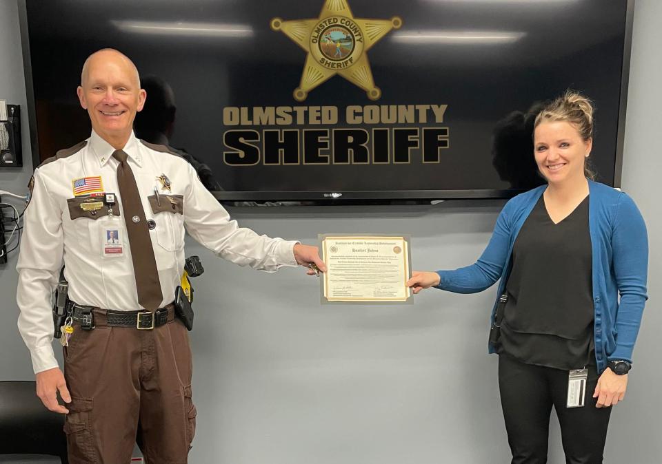 Sheriff Torgerson with Detective Heather Johns ICLD 