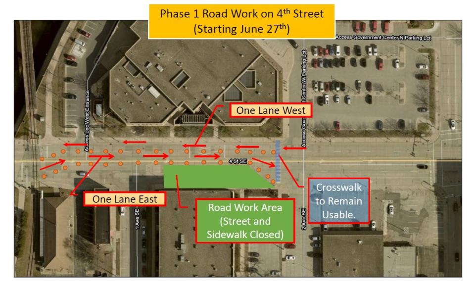 Phase one road work map