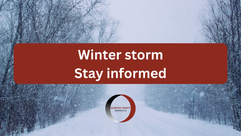 Winter storm on March 19, 2025 – Stay informed via Olmsted County’s social media pages