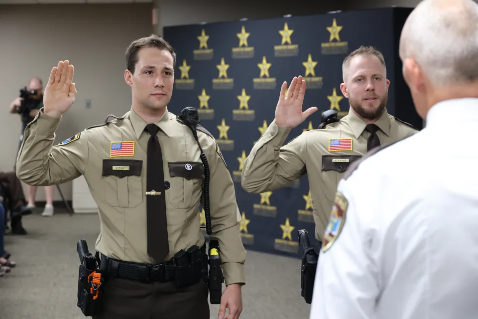 New deputies being sworn in