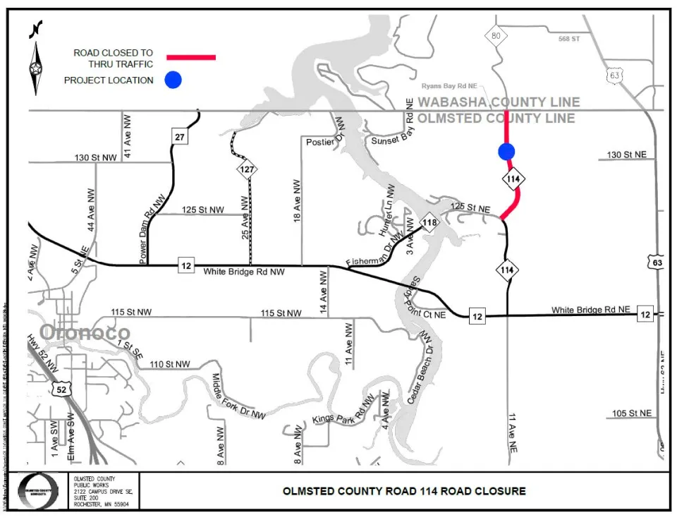 Road closure map