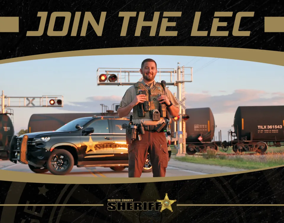 Join the LEC graphic featuring a deputy