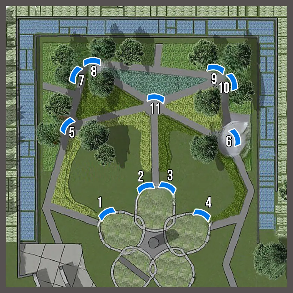 Map of Memorial Bench Locations