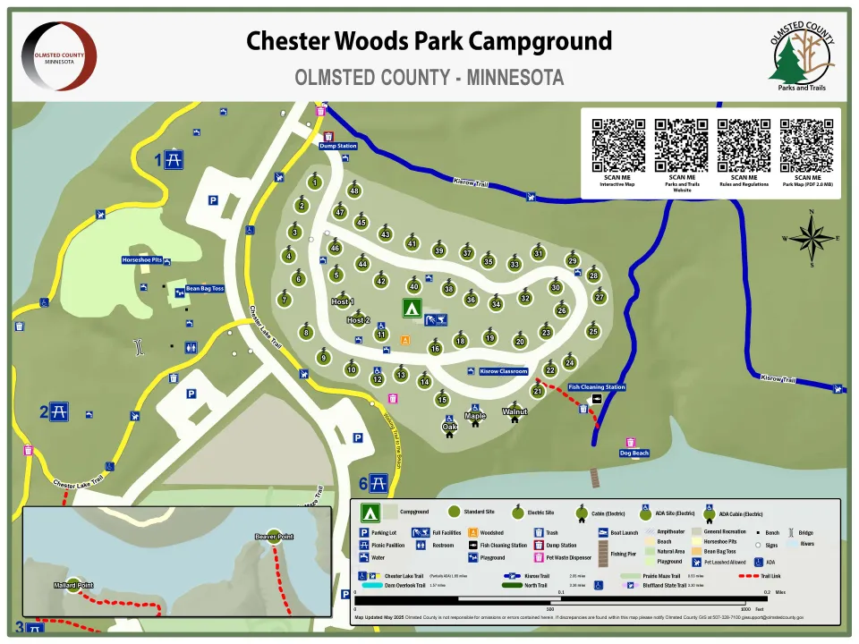 Chester Woods campground map