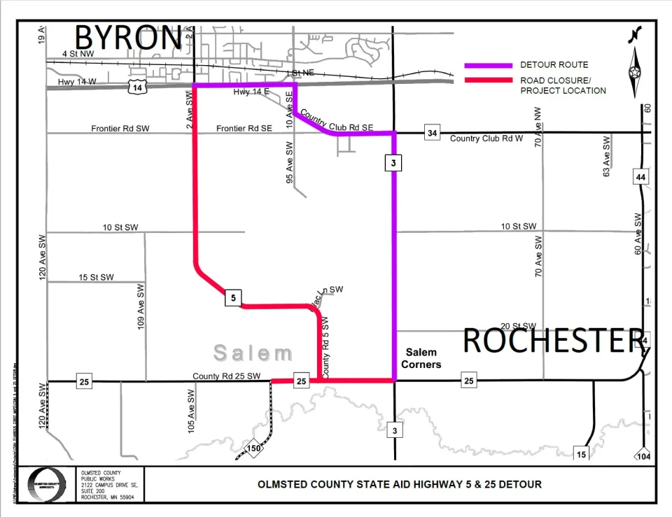 Detour map