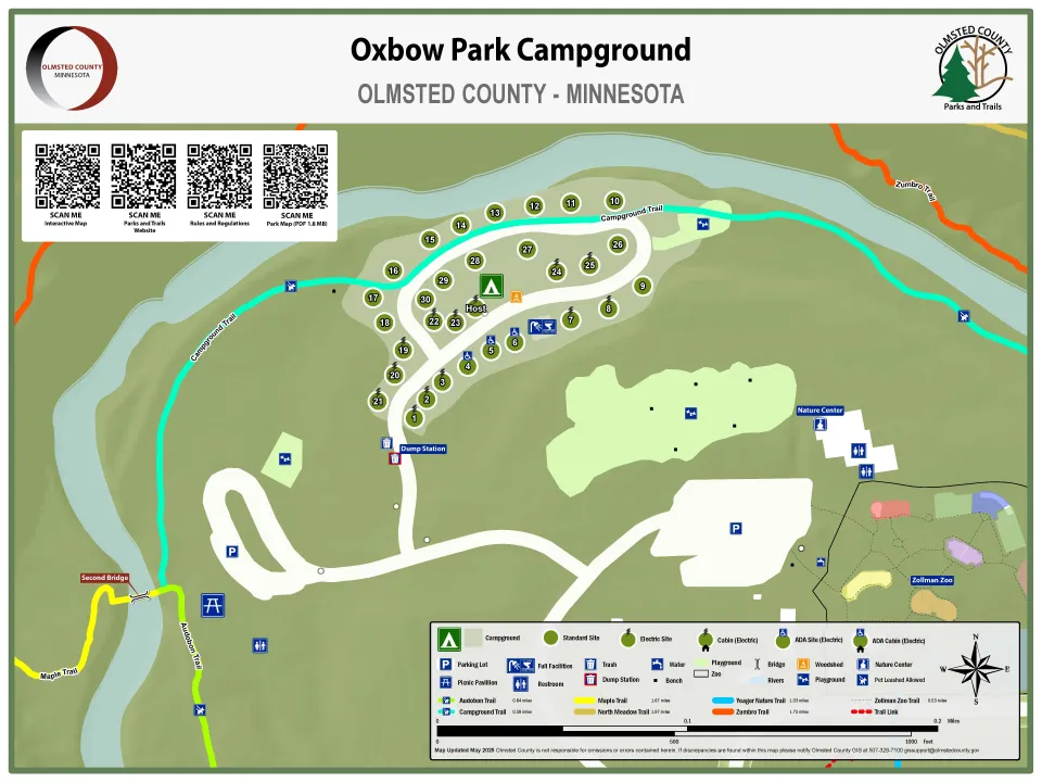 Oxbow park campground map