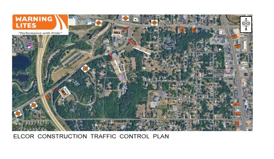 Road closure map