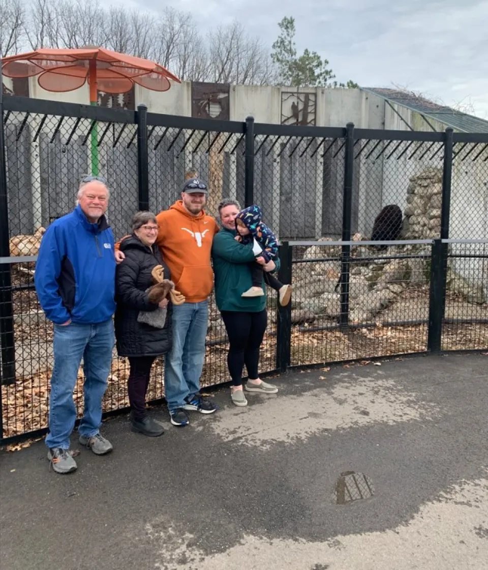 Klick family with bear