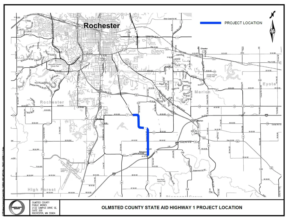 project location on the map
