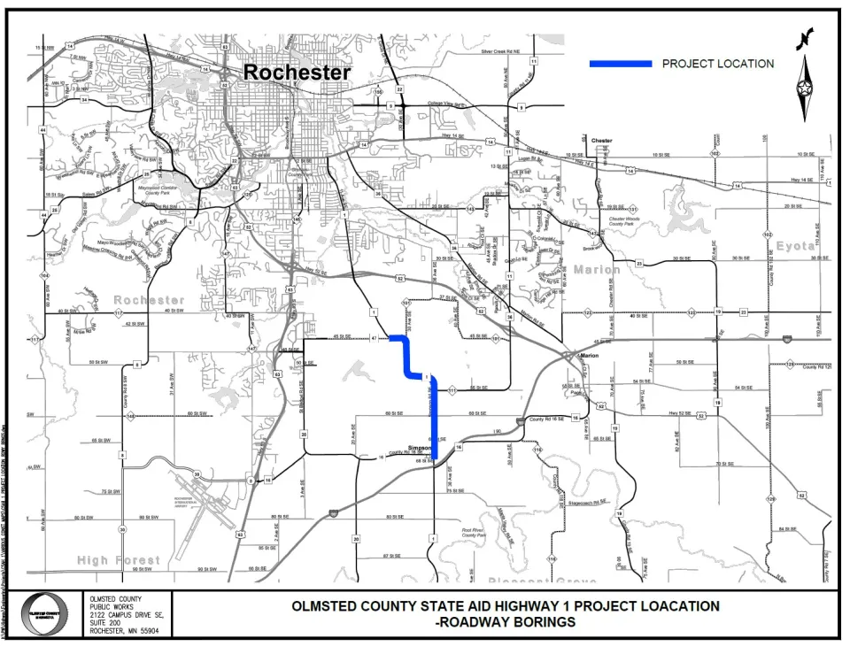 Road closure map