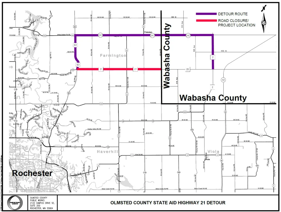 road closure map