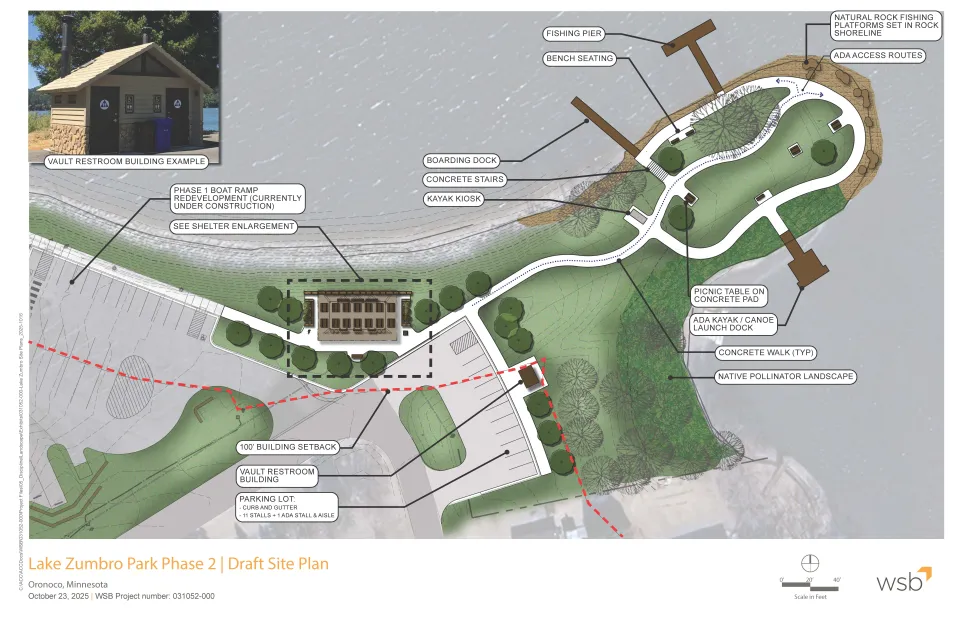 Lake Zumbro rendering of new area