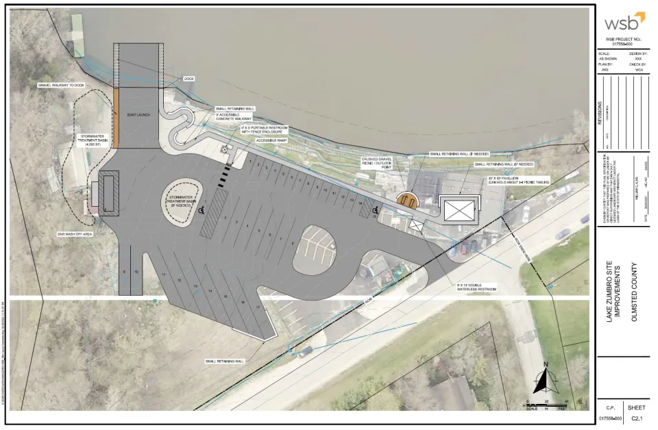 Lake Zumbro rendering of new area