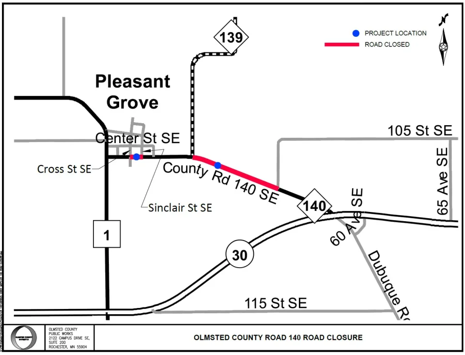 road closure map