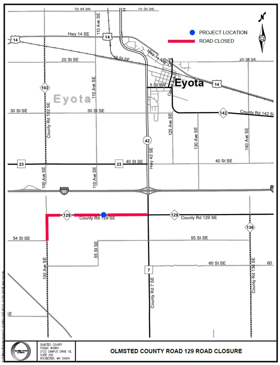 Road closure map