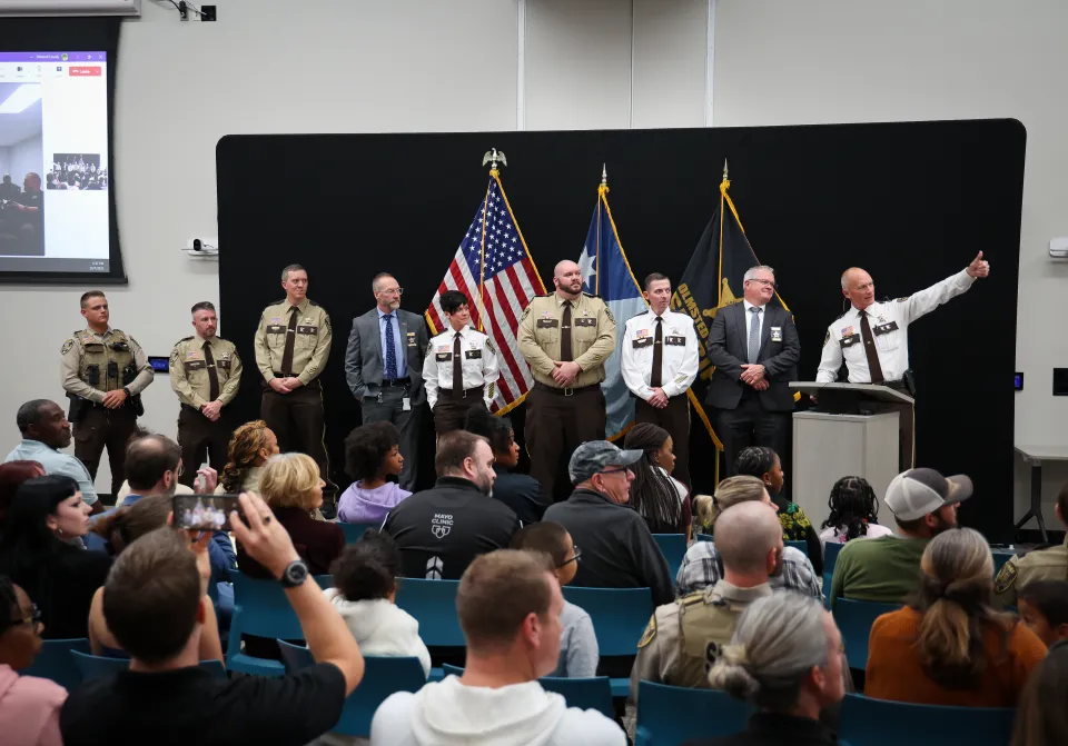 Sheriff's Office 2025 Fall Awards Program - Award Recipients on Stage