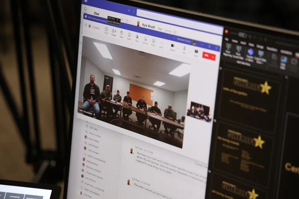 Members of the Sheriff's Office joined the program via TEAMS