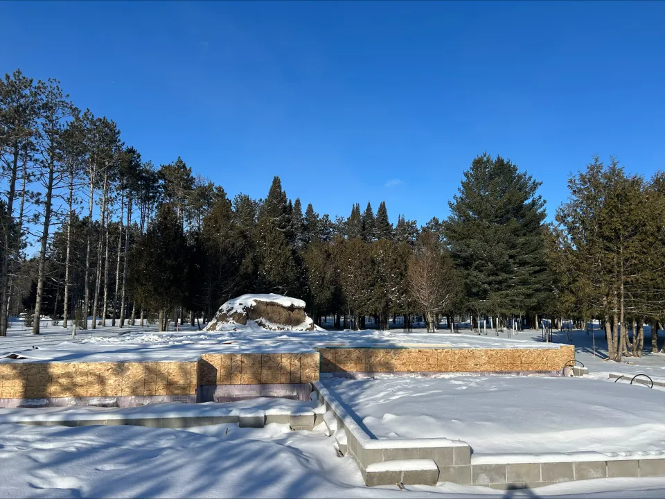 dirt pile at the new Oxbow park campground construction site