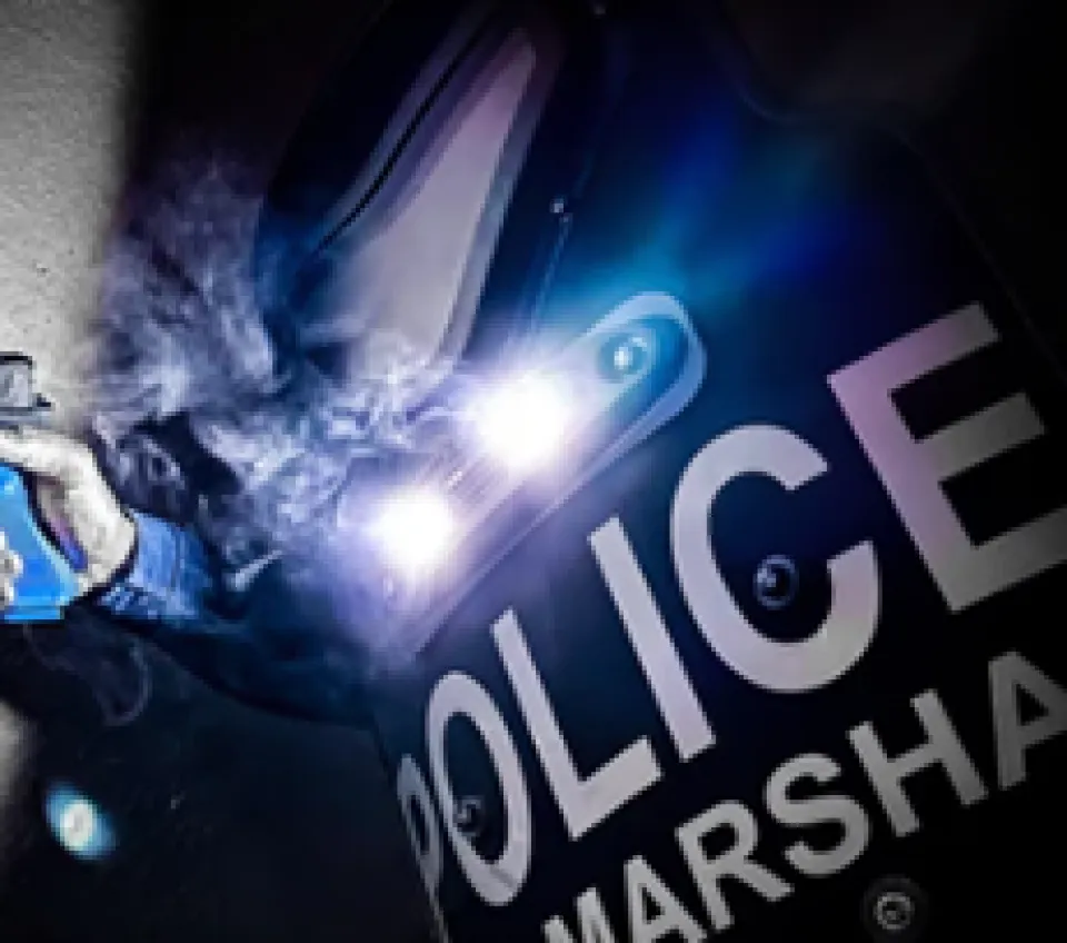 Ballistic Shield being using for training