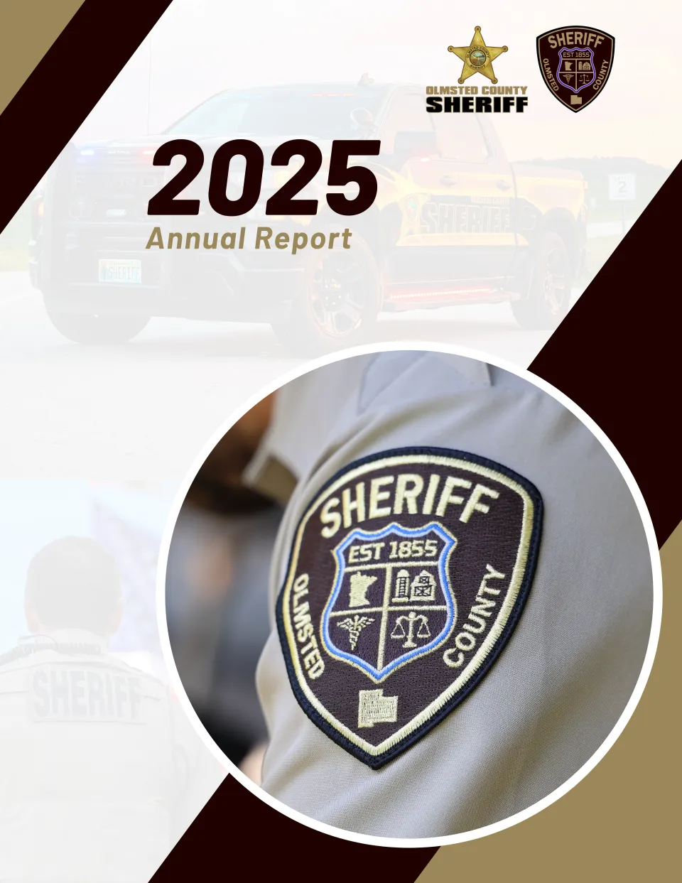 2025 Annual Report Cover Page featuring the sheriff's office shoulder patch