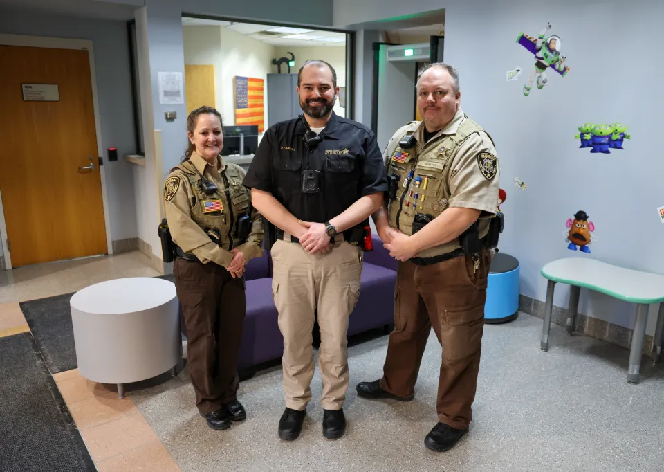 Members of the front desk at the detention center