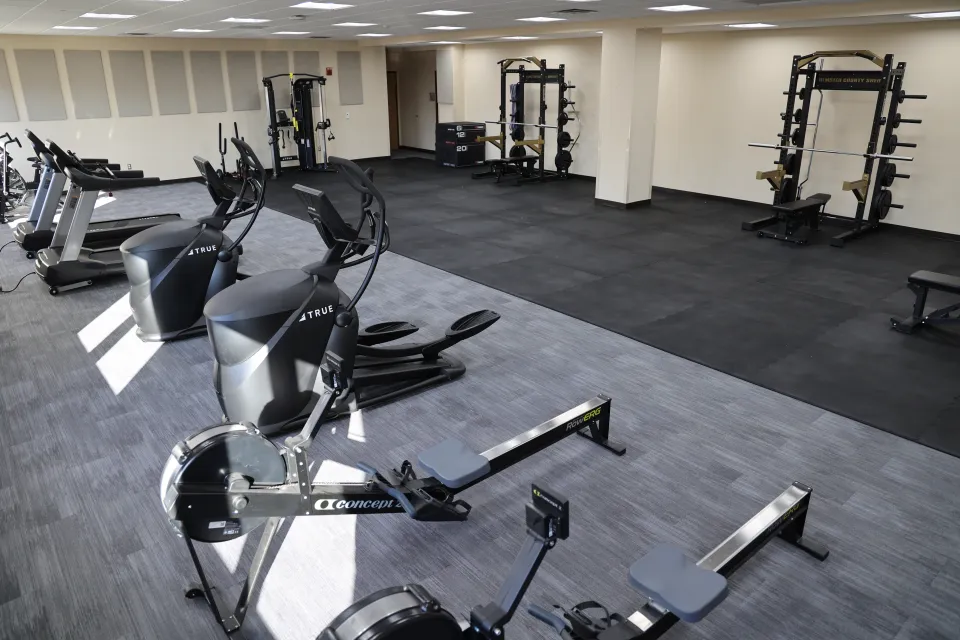 Gym equipment in work release building