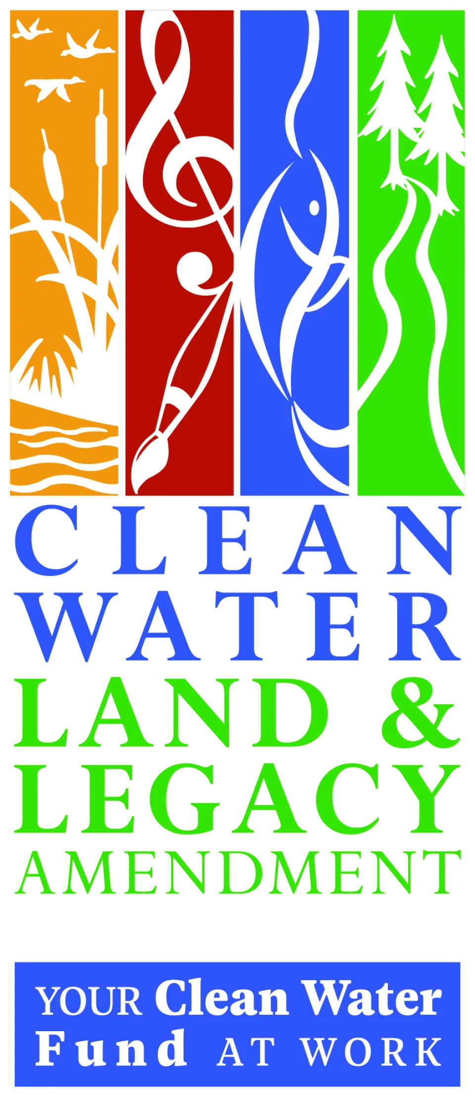 Clean water land and legacy logo