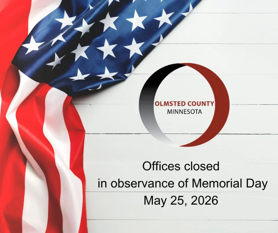 Olmsted County offices closed Monday, May 25, 2026