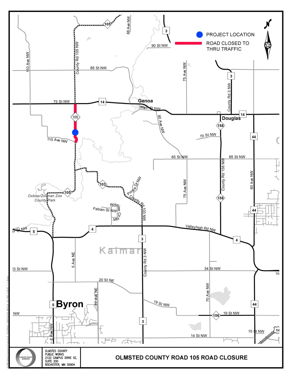 road closure map location 