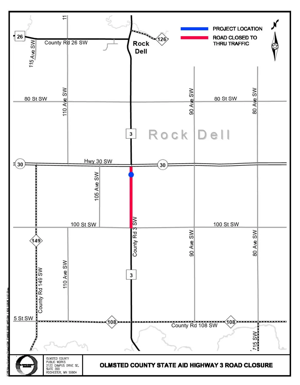 Road closure map