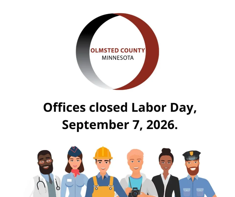 Olmsted County offices closed Monday, September 7, 2026