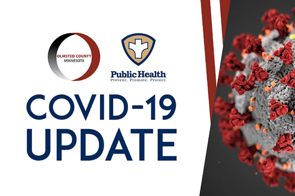 Graphic with the words COVID-19 update