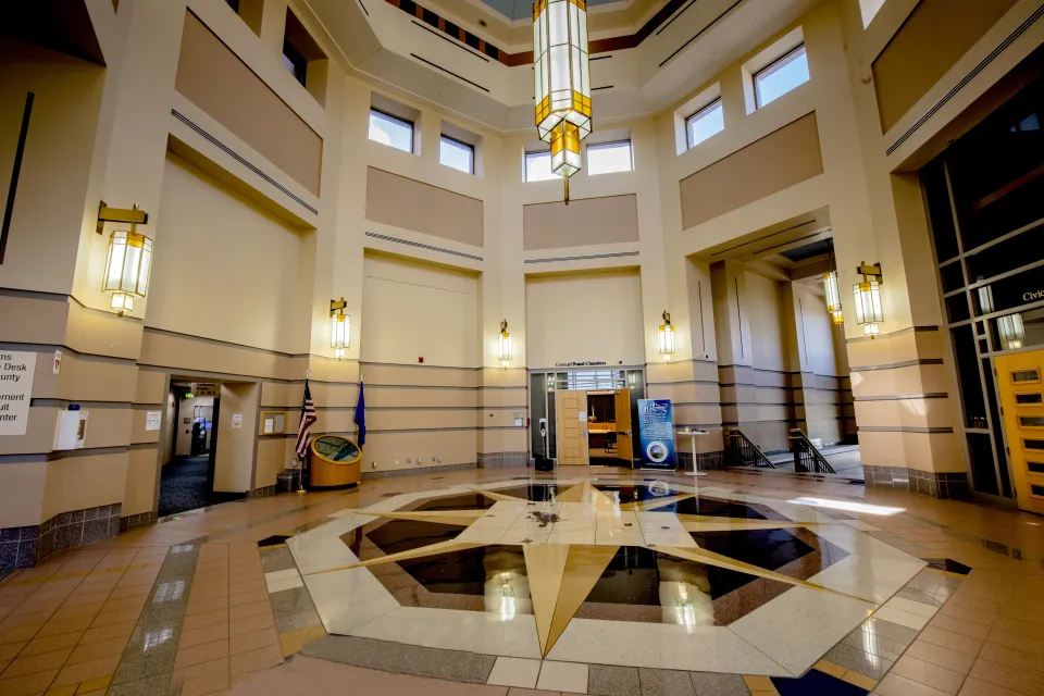 Front atrium of the Government Center building