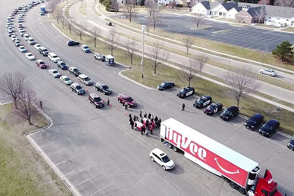 drone photo from about the 2021 Hams for the Holidays event